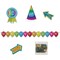 Beistle Pack of 36 Multi-Colored Birthday Desktop Party Pack Kit